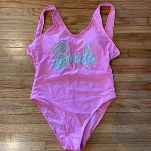 Pink Size Large one-piece BRIDE swimsuit!
